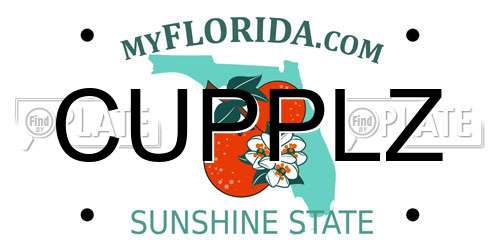 CUPPLZ Florida License Plate
