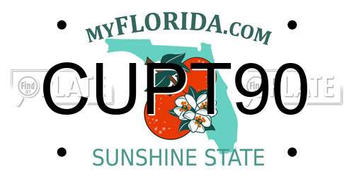 CUPT90 Florida License Plate