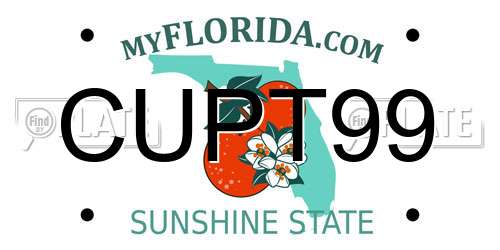 CUPT99 Florida License Plate