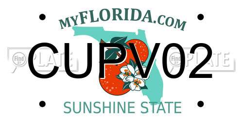 CUPV02 Florida License Plate