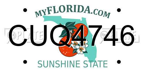 CUQ4746 Florida License Plate