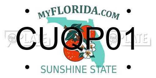 CUQP01 Florida License Plate
