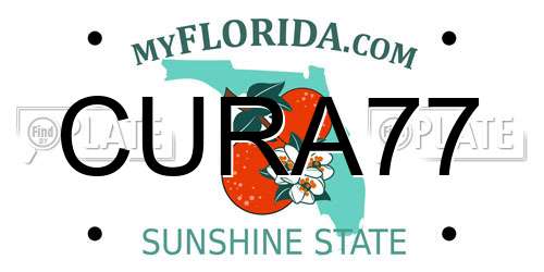 CURA77 Florida License Plate