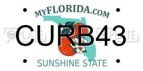 CURB43 Florida License Plate