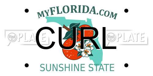 CURL Florida License Plate
