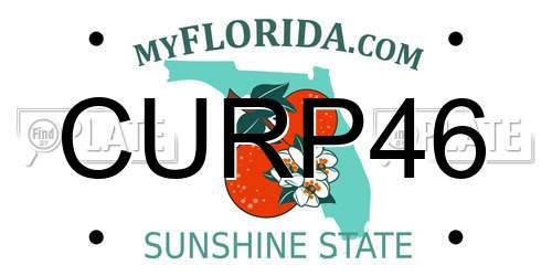 CURP46 Florida License Plate