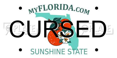 CURSED Florida License Plate