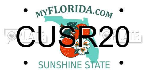 CUSR20 Florida License Plate