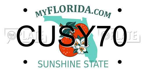 CUSY70 Florida License Plate