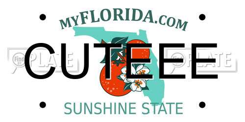 CUTEEE Florida License Plate
