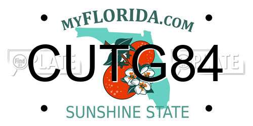 CUTG84 Florida License Plate