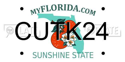 CUTK24 Florida License Plate