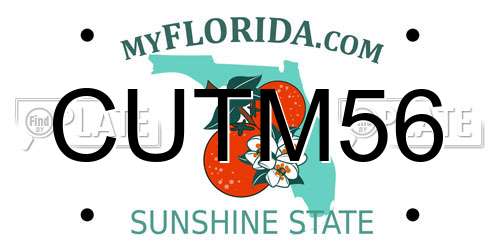 CUTM56 Florida License Plate