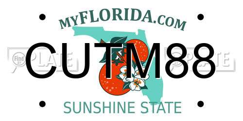 CUTM88 Florida License Plate