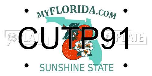 CUTP91 Florida License Plate