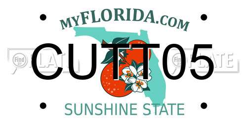 CUTT05 Florida License Plate