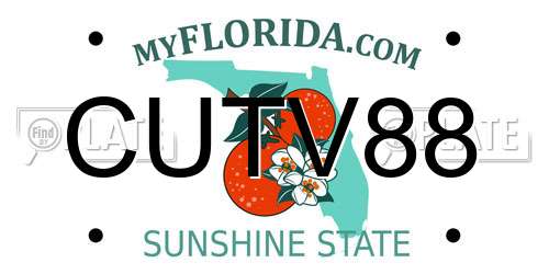 CUTV88 Florida License Plate