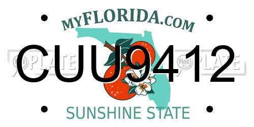 CUU9412 Florida License Plate