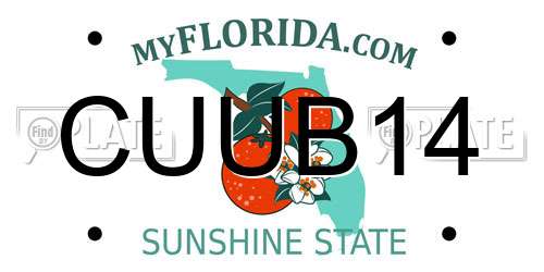CUUB14 Florida License Plate