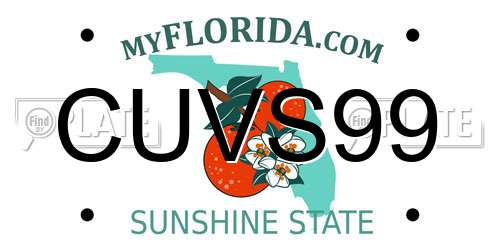 CUVS99 Florida License Plate