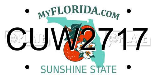 CUW2717 Florida License Plate