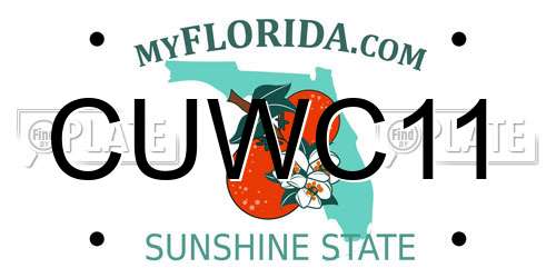 CUWC11 Florida License Plate