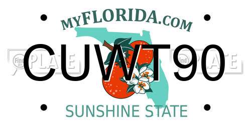CUWT90 Florida License Plate