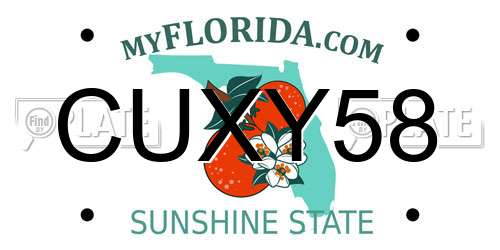 CUXY58 Florida License Plate