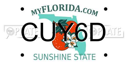 CUY6D Florida License Plate