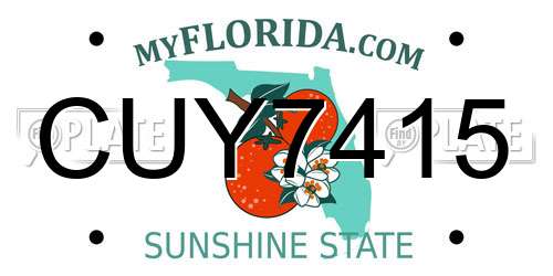 CUY7415 Florida License Plate