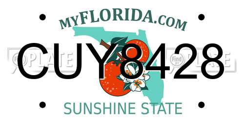 CUY8428 Florida License Plate