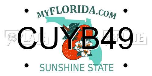 CUYB49 Florida License Plate