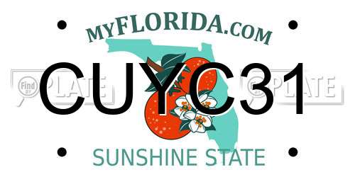 CUYC31 Florida License Plate