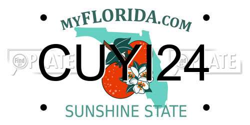 CUYI24 Florida License Plate