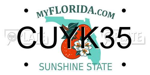 CUYK35 Florida License Plate