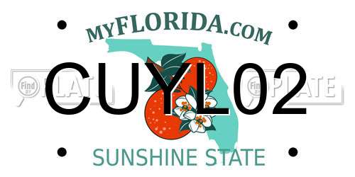 CUYL02 Florida License Plate