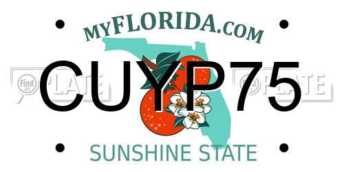 CUYP75 Florida License Plate