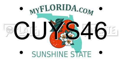 CUYS46 Florida License Plate