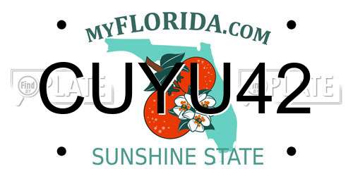 CUYU42 Florida License Plate