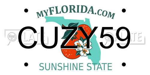 CUZY59 Florida License Plate