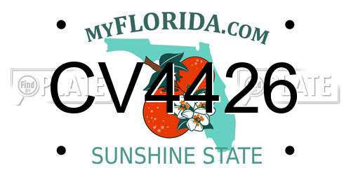 CV4426 Florida License Plate