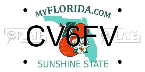 CV6FV Florida License Plate
