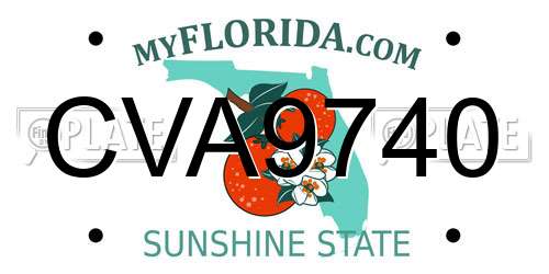 CVA9740 Florida License Plate
