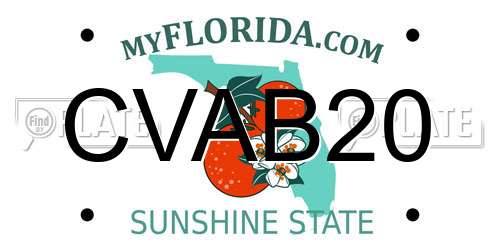 CVAB20 Florida License Plate