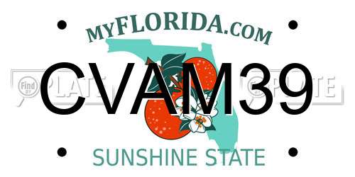 CVAM39 Florida License Plate