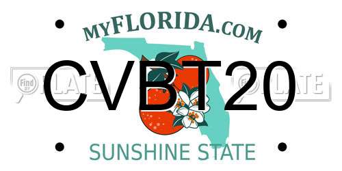 CVBT20 Florida License Plate
