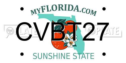 CVBT27 Florida License Plate
