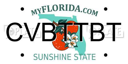 CVBTTBT Florida License Plate