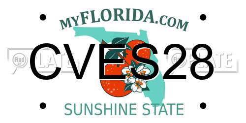 CVES28 Florida License Plate