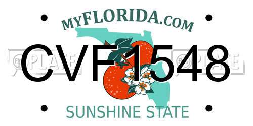 CVF1548 Florida License Plate